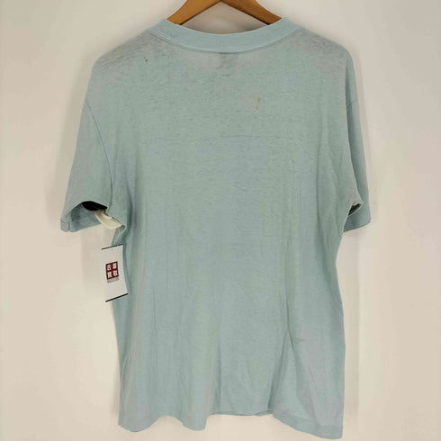 80S Running magazine EAT AND RUN アート プリント Tシャツ コピーライト 1981 袖シングルステッチ メンズ