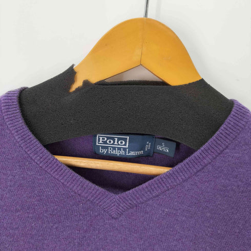 ポロバイラルフローレン Polo by RALPH LAUREN ポニー刺繍 メリノウール Vネック ニット メンズ S