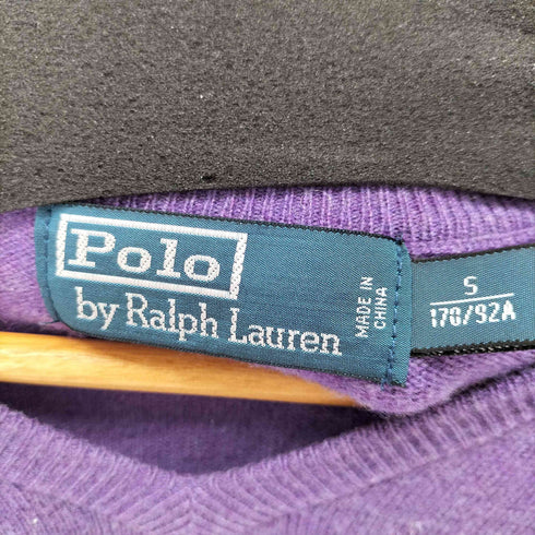 ポロバイラルフローレン Polo by RALPH LAUREN ポニー刺繍 メリノウール Vネック ニット メンズ S