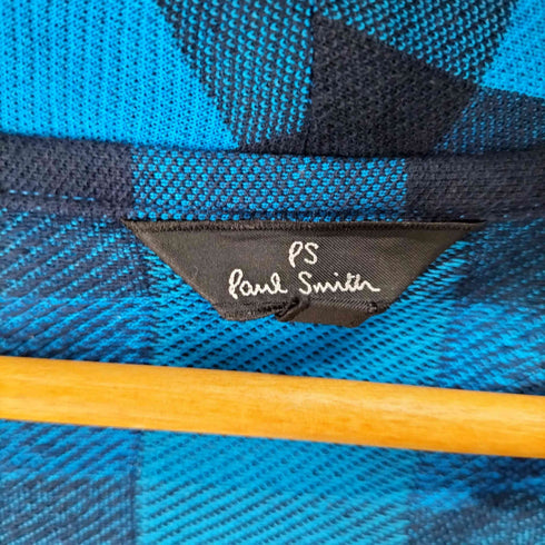 ピーエスポールスミス PS Paul Smith ブロックチェック ショールカラーカーディガン メンズ L