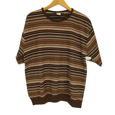 ぺニーズタウンクラフト PENNEYS TOWNCRAFT 60S Plus ボーダー アクリル ニット カットソー Tシャツ メンズ import:L