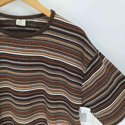 ぺニーズタウンクラフト PENNEYS TOWNCRAFT 60S Plus ボーダー アクリル ニット カットソー Tシャツ メンズ import:L