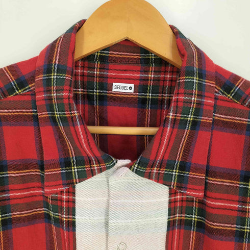 シークエル SEQUEL LINE CHECK SHIRT ライン チェックシャツ メンズ JPN:M