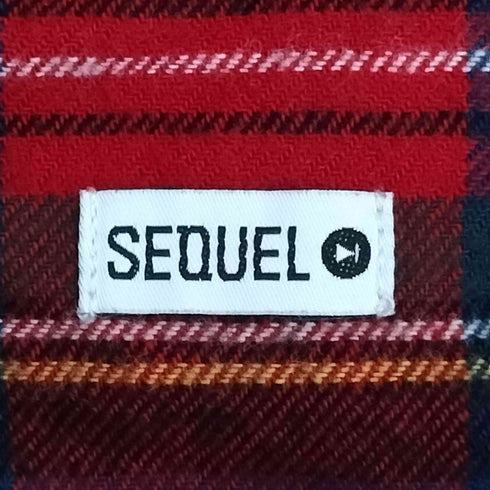 シークエル SEQUEL LINE CHECK SHIRT ライン チェックシャツ メンズ JPN:M