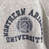 チャンピオン Champion 80S トリコタグ USA製 NORTHERN ARIZONA UNIVERSITY 3段 アーチ フロッキー カレッジ プリント ラグランスリーブ スウェット メンズ import:XL
