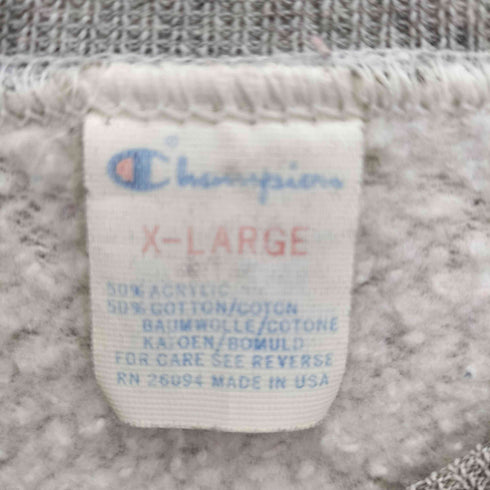 チャンピオン Champion 80S トリコタグ USA製 NORTHERN ARIZONA UNIVERSITY 3段 アーチ フロッキー カレッジ プリント ラグランスリーブ スウェット メンズ import:XL