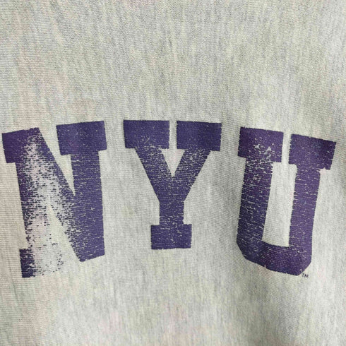 チャンピオン Champion 90S 刺繍タグ メキシコ製 REVERSE WEAVE リバースウィーブ NYU プリント セットインスリーブ スウェット ボロ メンズ import:M