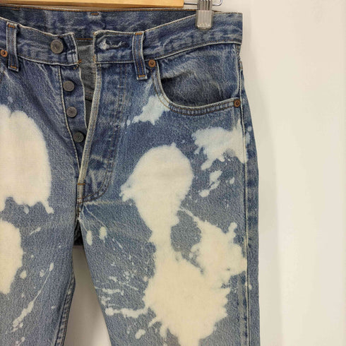 リーバイス Levis 80S 501 ボタン裏 524 刻印 ブリーチ 加工 ボタンフライ デニム パンツ 1987年製 メンズ W:30 L:34