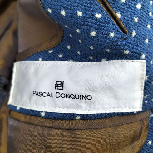 PASCAL DONQUINO ピークドラペル ドット柄 シングルテーラードジャケット メンズ