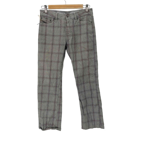 ディーゼル DIESEL グレンチェック デニムスラックス メンズ 28