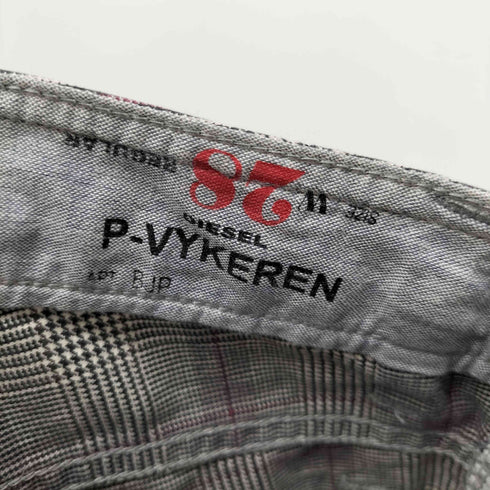 ディーゼル DIESEL グレンチェック デニムスラックス メンズ 28