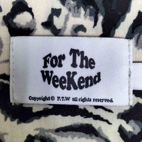 エフティダブリュー フォーザウィーケンド FTW / FOR THE WEEKEND 総柄 レーヨン オープンカラー ショートスリーブ シャツ アロハシャツ メンズ JPN:L