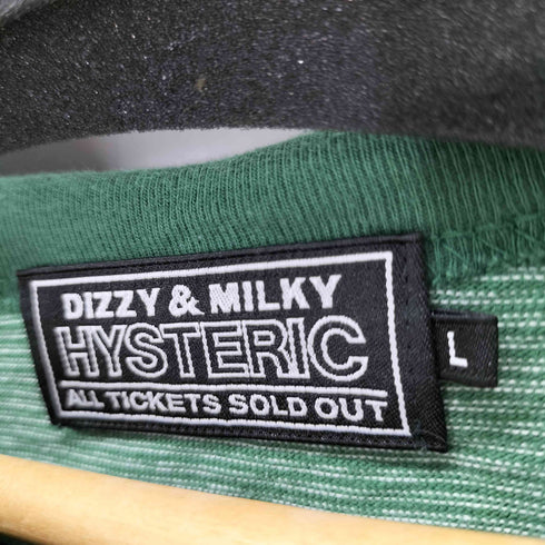 ヒステリック HYSTERIC ヒスガール ワンポイントワッペンボーダーS/SリンガーTシャツ メンズ import:L