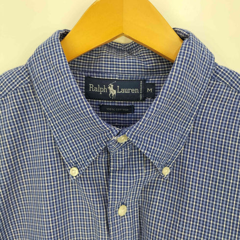 ラルフローレン RALPH LAUREN ポニー刺繍 ブロックチェック コットン ボタンダウンシャツ メンズ import:M