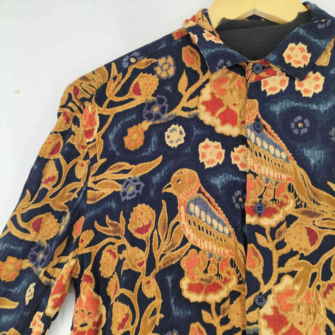 ザラマン ZARA MAN L/S 総柄 レーヨンシャツ メンズ US M