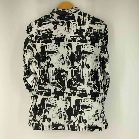 ザラ ZARA 総柄 L/S リネンシャツ レディース import:S