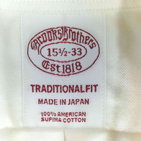ブルックスブラザーズ BROOKS BROTHERS ボタンダウン 長袖シャツ メンズ 15 1/2 33