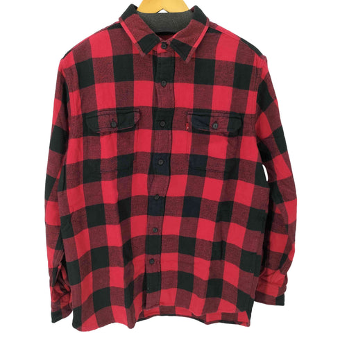 リーバイス Levis 赤チェック ネルシャツ メンズ M