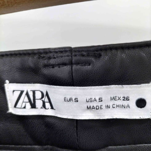 ザラ ZARA フェイクレザートラウザー レディース JPN:S