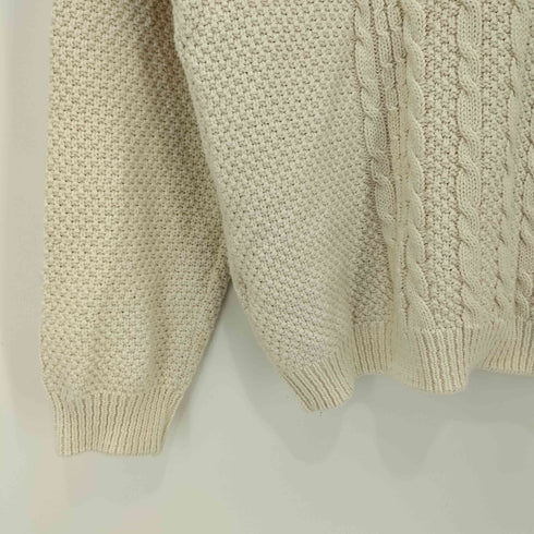 Binghamton Knitting USA製 ケーブルニットセーター メンズ M
