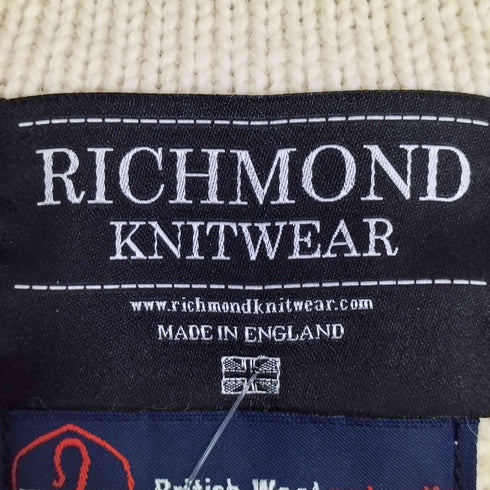 RICHMOND イギリス製 Vネック ケーブルセーター チルデンニット メンズ UK:38