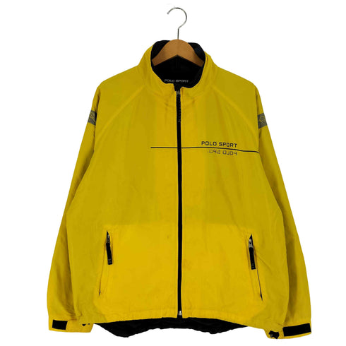 ポロスポーツラルフローレン POLO SPORT RALPH LAUREN 90S 裏地フリース 裾ドローコード ジップアップ ナイロンジャケット メンズ import:L
