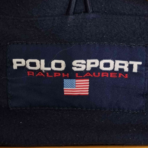 ポロスポーツラルフローレン POLO SPORT RALPH LAUREN 90S 裏地フリース 裾ドローコード ジップアップ ナイロンジャケット メンズ import:L