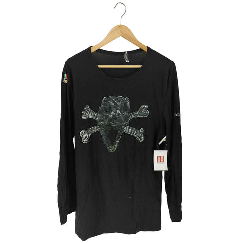 USUALIS ラインストーン クルーネックTシャツ メンズ