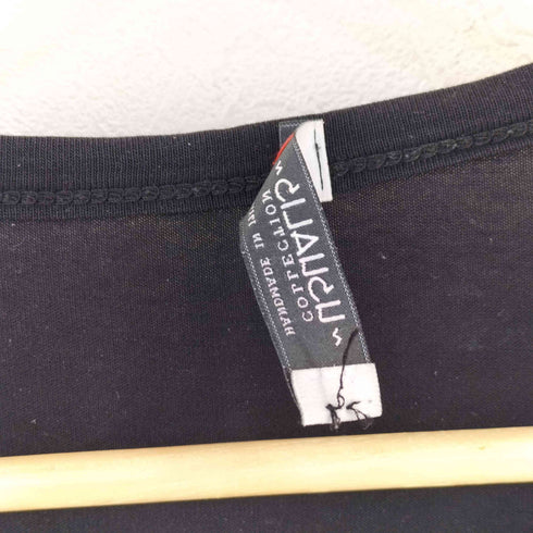 USUALIS ラインストーン クルーネックTシャツ メンズ