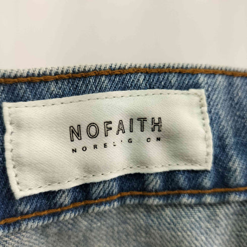 NOFAITH ダメージ加工ワイドデニムパンツ メンズ