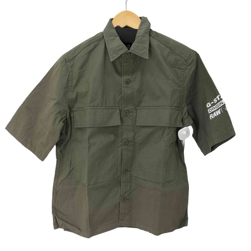 ジースターロー G-STAR RAW REGULAR FIT S/Sボックスミリタリーシャツ リップストップ メンズ S