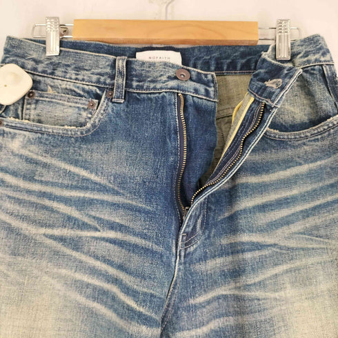 NOFAITH ヒゲ加工ワイドデニムパンツ メンズ 34