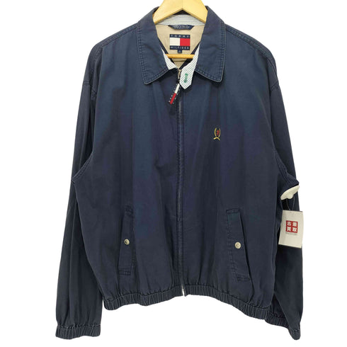 トミーヒルフィガー TOMMY HILFIGER 80-90s フラッグタグ ロゴ刺繍 スイングトップ メンズ import:L