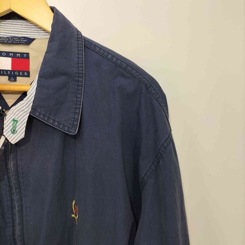 トミーヒルフィガー TOMMY HILFIGER 80-90s フラッグタグ ロゴ刺繍 スイングトップ メンズ import:L