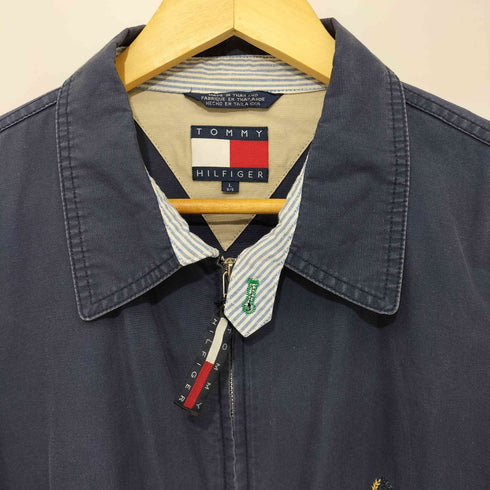 トミーヒルフィガー TOMMY HILFIGER 80-90s フラッグタグ ロゴ刺繍 スイングトップ メンズ import:L