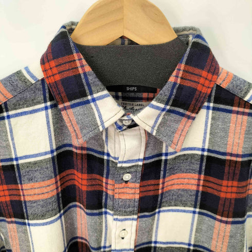 シップス SHIPS Shuttle notes ボックスチェック ネルシャツ メンズ JPN:M