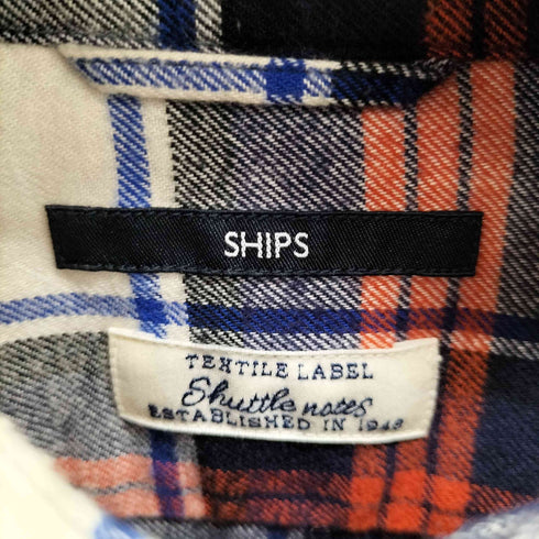 シップス SHIPS Shuttle notes ボックスチェック ネルシャツ メンズ JPN:M