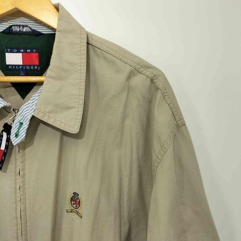 トミーヒルフィガー TOMMY HILFIGER 80-90s フラッグタグ ロゴ刺繍 スイングトップ メンズ import:L