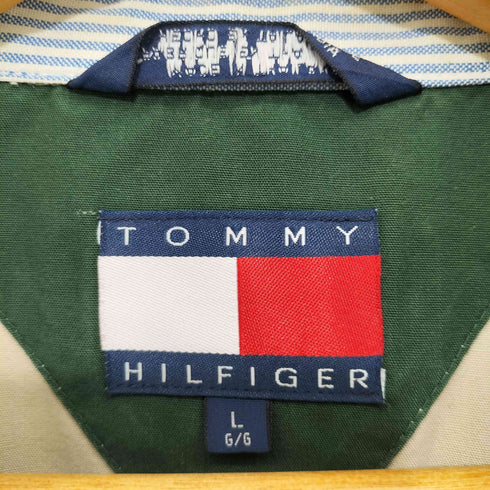 トミーヒルフィガー TOMMY HILFIGER 80-90s フラッグタグ ロゴ刺繍 スイングトップ メンズ import:L