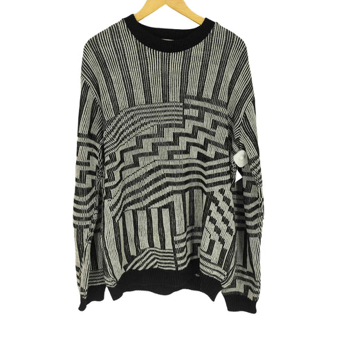 トップマン TOPMAN UK製 ジオメトリック アクリルニット セーター メンズ JPN:L