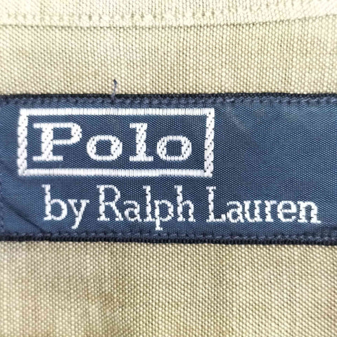 ポロバイラルフローレン Polo by RALPH LAUREN 90s チンスト ガチャポケ ブラウンシャンブレーシャツ メンズ import:XXL