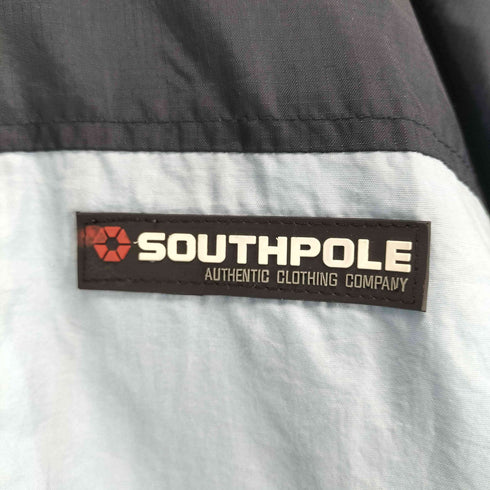 サウスポール SOUTHPOLE 90s ラバーロゴ リバーシブル ナイロンフリースジャケット メンズ JPN:XL
