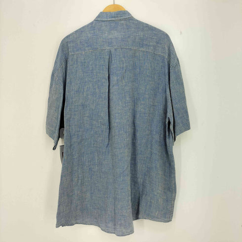 エルメネジルドゼニア Ermenegildo Zegna SOFT リネン 半袖ボタンダウンシャツ メンズ import:XL