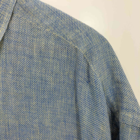 エルメネジルドゼニア Ermenegildo Zegna SOFT リネン 半袖ボタンダウンシャツ メンズ import:XL