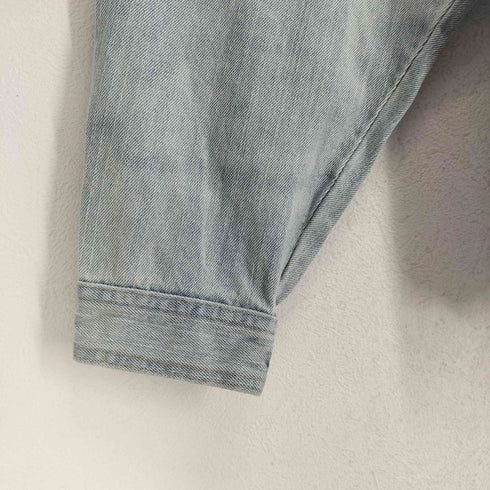 90s リネン コットン デニムカバーオール ジャケット メンズ JPN:XXL