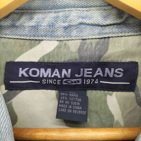 90s リネン コットン デニムカバーオール ジャケット メンズ JPN:XXL