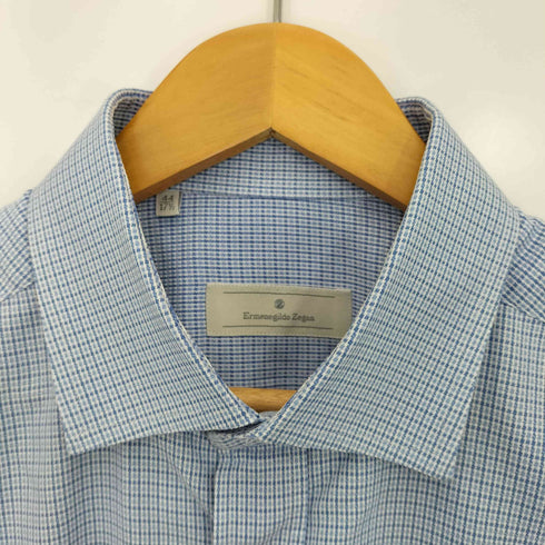 エルメネジルドゼニア Ermenegildo Zegna コットン レギュラーカラーチェック シャツ メンズ 44