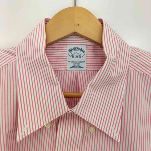 ブルックスブラザーズ BROOKS BROTHERS キャンディストライプ 半袖 ボタンダウンシャツ メンズ 17 1/2