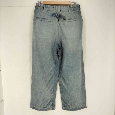 マイビューティフルランドレット my beautiful landlet 24SS 12oz DENIM TUCK WIDE PANTS(USED WASH) メンズ JPN:0