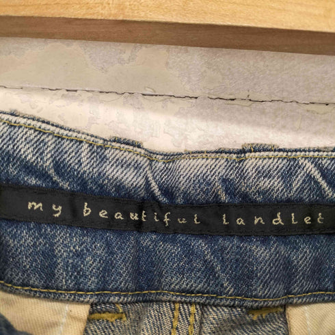 マイビューティフルランドレット my beautiful landlet 24SS 12oz DENIM TUCK WIDE PANTS(USED WASH) メンズ JPN:0